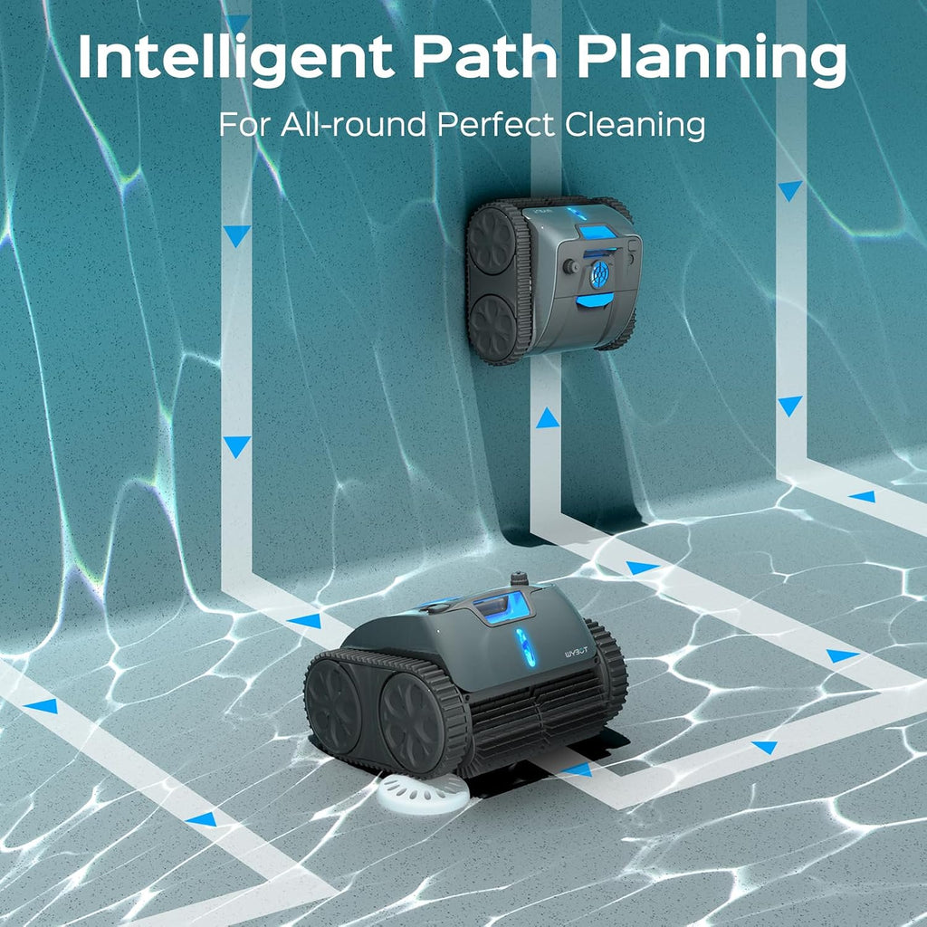 (2026 Upgraded) WYBOT C1 Max Inground Pool Vacuum Robot with APP, Manual Mode Switching, 180~210 Mins, Smart Navigation for 2152 sq.ft, Floor & Wall Climbing Pool Cleaner, Ideal for Inground