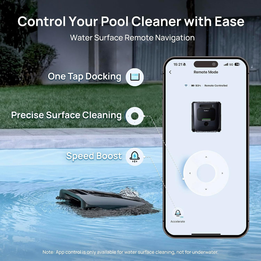 Beatbot AquaSense 2 Ultra Cordless Pool Vacuum Robot with Charging Dock Station-Pool Mapping with AI Camera, 5-in-1 Cleaning, Water Surface Cleaning, Water Clarification, Smart Surface Parking