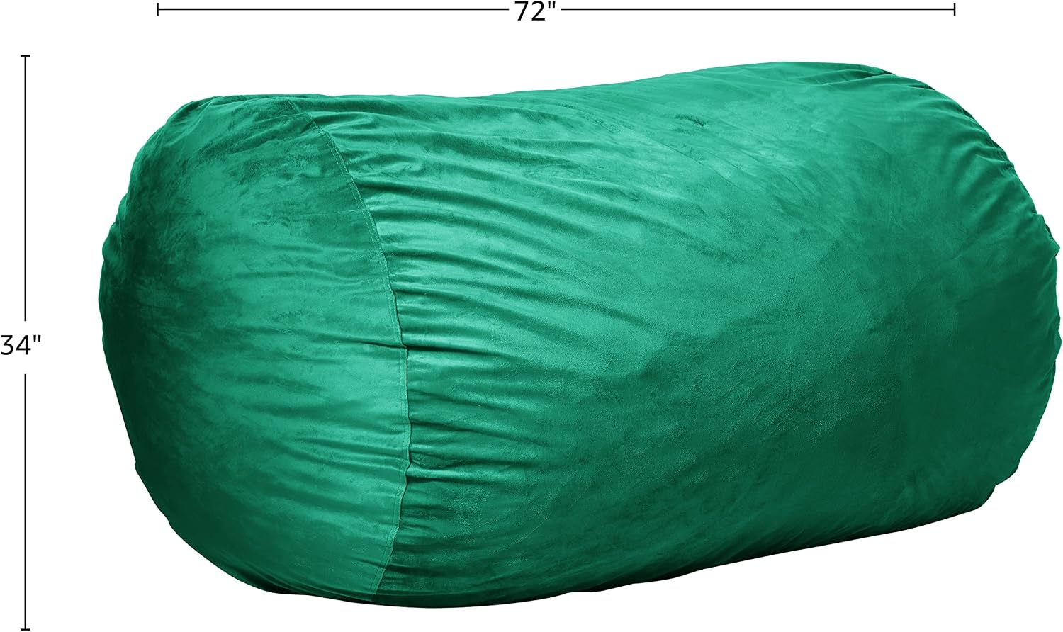 Sofa Sack Bean Bag Chair Cover Only - Beans Not Included - Cover Replacement, 6 Foot, Aqua Marine