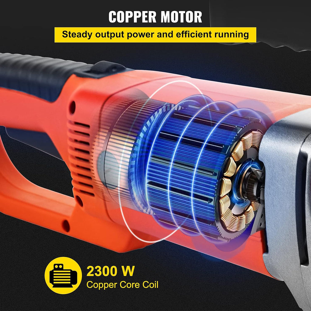 VEVOR Electric Pipe Threader, 2300W Pipe Threading Machine with 4 Dies 1/2' - 1 1/4', 110V Hand-held Pipe Threader Machine with Copper Motor, Portable Electric Pipe Threading Kit with Carrying Case