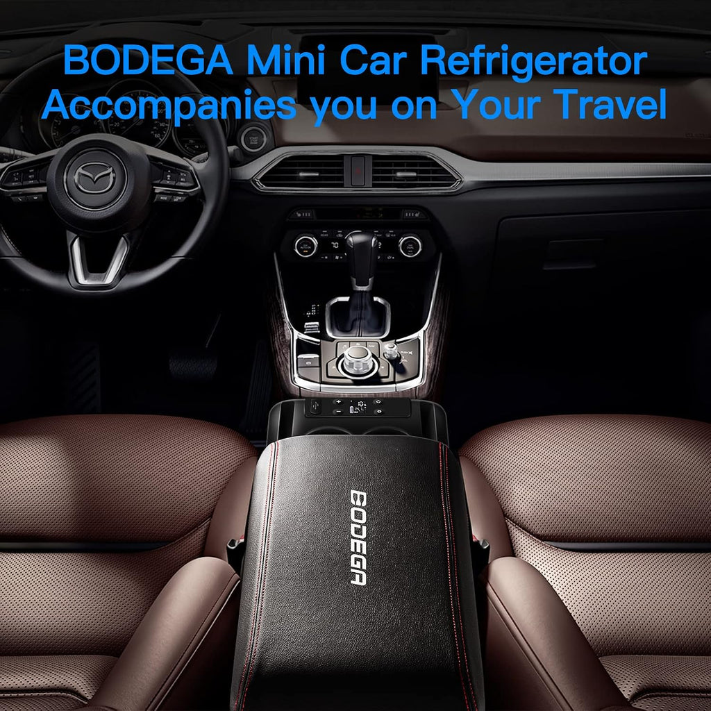 BODEGACOOLER 12-Volt Refrigerator, 16-Quart(15L) Car Fridge, Portable Refrigerator (-4℉ to 68℉), 12/24V DC for Outdoor, Vehicles, Camping, Travel