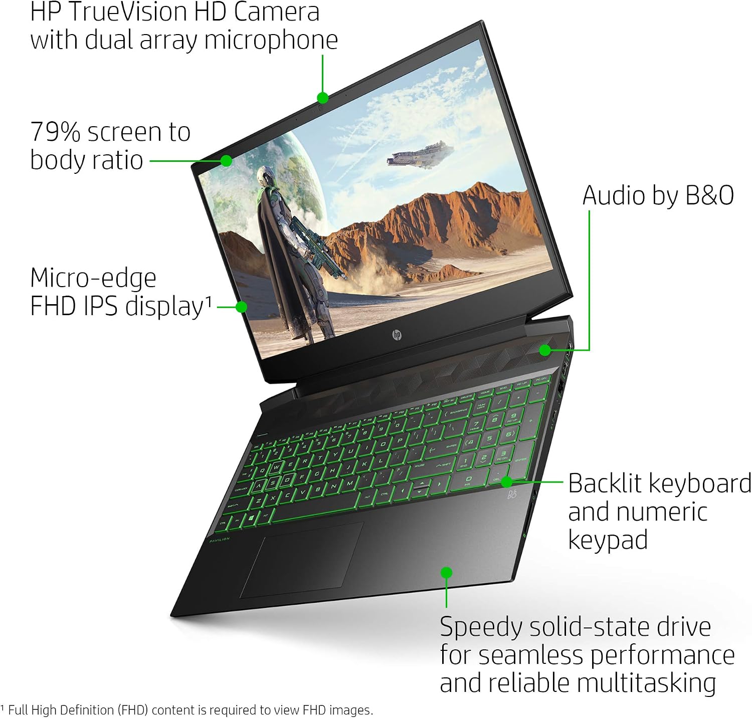 HP Pavilion Gaming 15 Laptop, NVIDIA GeForce GTX 1650, AMD Ryzen 5 4600H, 8GB DDR4 RAM, 512 GB PCIe NVMe SSD, 15.6' Full HD, Windows 10 Home, Backlit Keyboard (15-ec1010nr, 2020 Model)