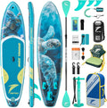 11'/11'6' x 33'/34' x 6' Inflatable SUP Paddle Board – Extra-Wide, Stable Stand Up Paddle Board with Premium Full Accessory Set for Adults & Youth