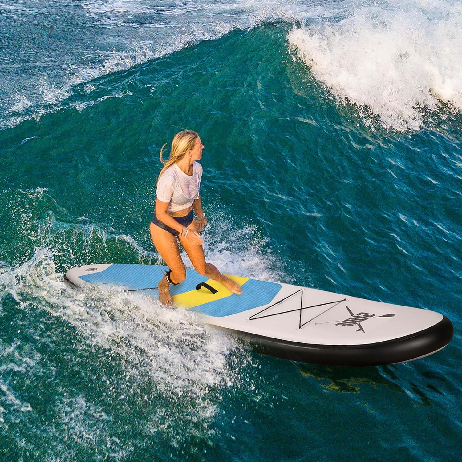 BODIOO Inflatable Paddle Board Stand Up Paddle Board SUP Board with 120'x30'x6' for Youth & Adults Summer