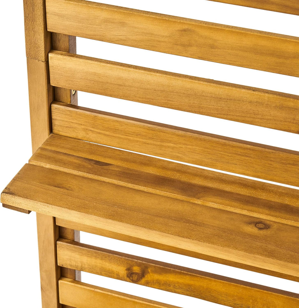 Christopher Knight Home Priscilla Outdoor Wooden Hall Tree, Teak Finish