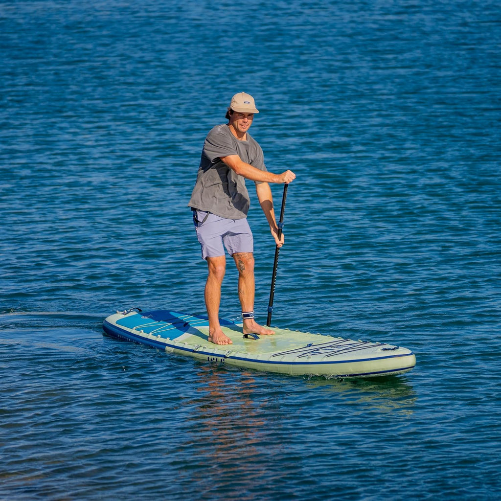 ISLE Explorer 3.0 Inflatable Stand Up Paddle Board & iSUP Bundle Accessory Pack, Adventure & Touring Board, Durable, Lightweight with Stable Wide Stance, 300 Pound Capacity, 11.6'x 6'