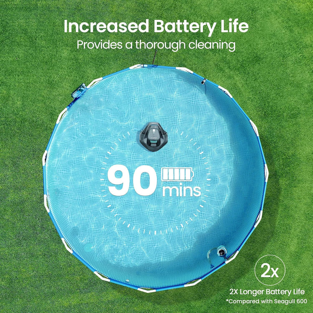 AIPER Cordless Robotic Pool Vacuum, Self-Parking Technology, Portable, Ideal for Above-Ground Flat Pool up to 40 Feet(Renewed)