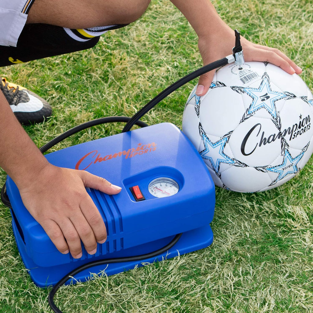 Champion Sports Electric Ball Inflator – Quiet High-PSI Air Compressor & Ball Pump for Sports Balls, 110–120V AC