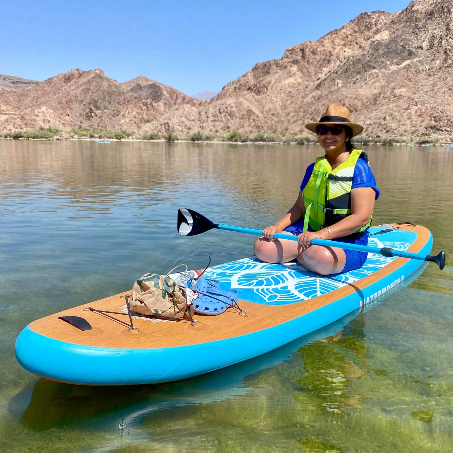 Women's Paddle Board 10'6 Inflatable Stand UP Paddle Board & Accessory Package Including Adjustable SUP Paddle, Stylish Backpack, Ankle Leash & Pump. Super Stable, Great for All Skill Levels