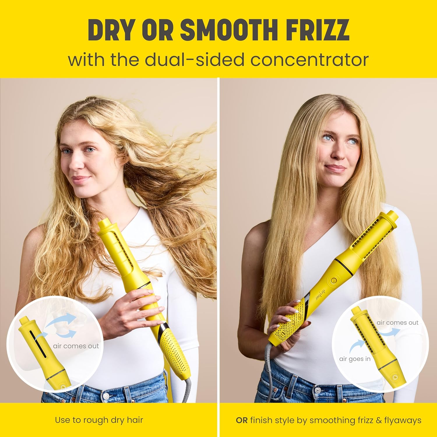 Drybar All-Inclusive Air + Active Heat 8-in-1 Multi-Styler, for Fast Drying, Long-Lasting Curls, Blowouts, Sleek Styles - Wet or Dry Styling Made Easy, 120V