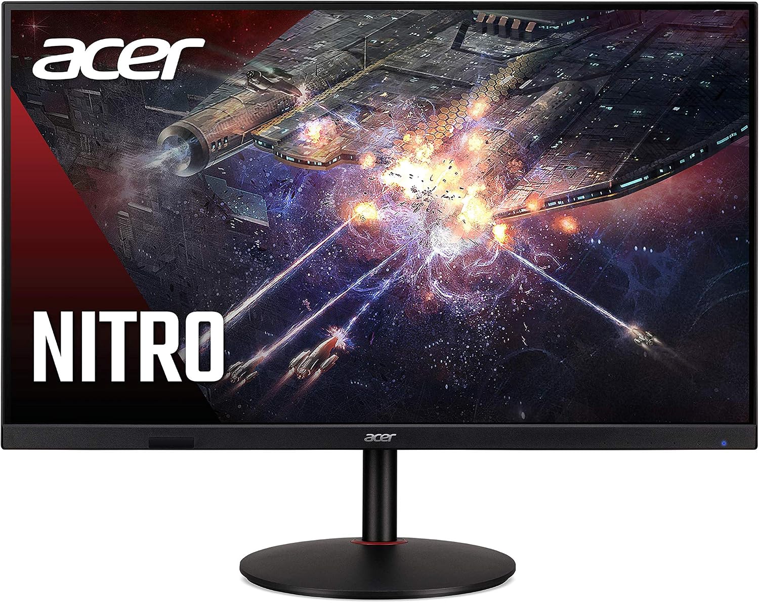 acer Nitro XV322QU KVbmiiphzx 31.5' WQHD 2560 x 1440 Agile-Splendor IPS Gaming Monitor AMD FreeSync Premium | Up to 170Hz | Up to 0.5ms | DisplayHDR400 | TUV/Eyesafe | Display Port 1.2 & 2 x HDMI 2.0
