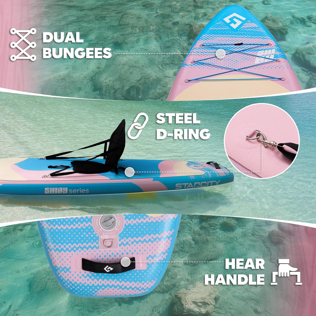 Starcity 11'x34*6' Blow Up Paddle Board, Inflatable Paddle Board, Spacious and Stable, Anti Slip and Easy to Operate, Large Size Suitable for Single Person/Family/Pet Use