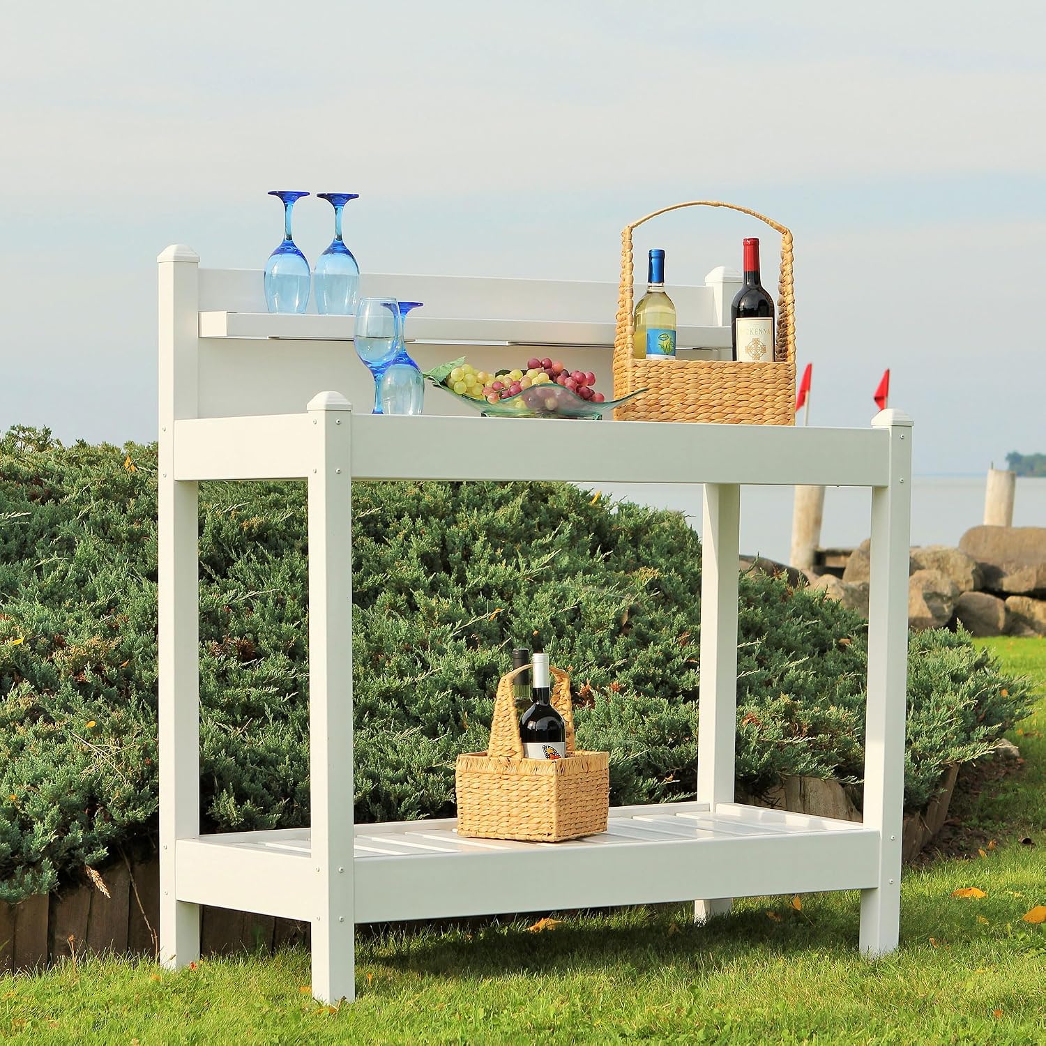 Dura-Trel 11203 Greenfield Potting Bench, White, 49'H