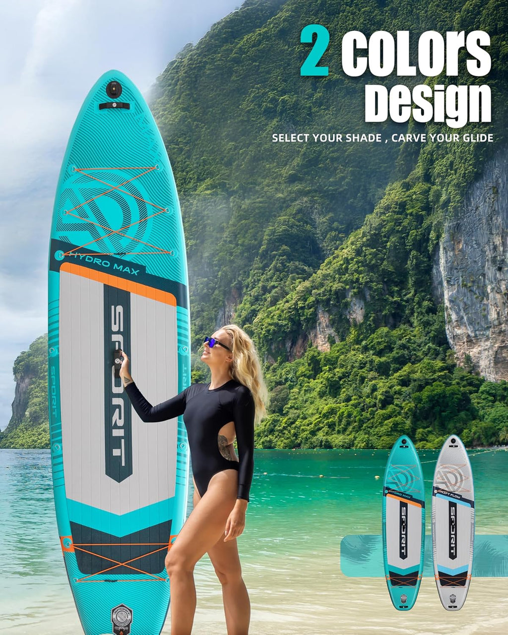 11'6' x 35' Extra Wide Inflatable Paddle Board for Adults, 450 lb Capacity Wide Stable Stand Up Paddle Board, 2–3 Person SUP, Heavy Duty 22 PSI, US Fin, Kayak D Rings, Large Stable Paddleboard