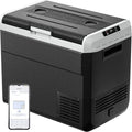 EKOJUCE 12 Volt Refrigerator, 64 Quart Electric Cooler, Car Fridge 12V/24V DC 100~240V AC, Portable Freezer -4℉~68℉, APP Control, Portable 12V Refrigerator Fridge for Truck, RV, Camping,Travel