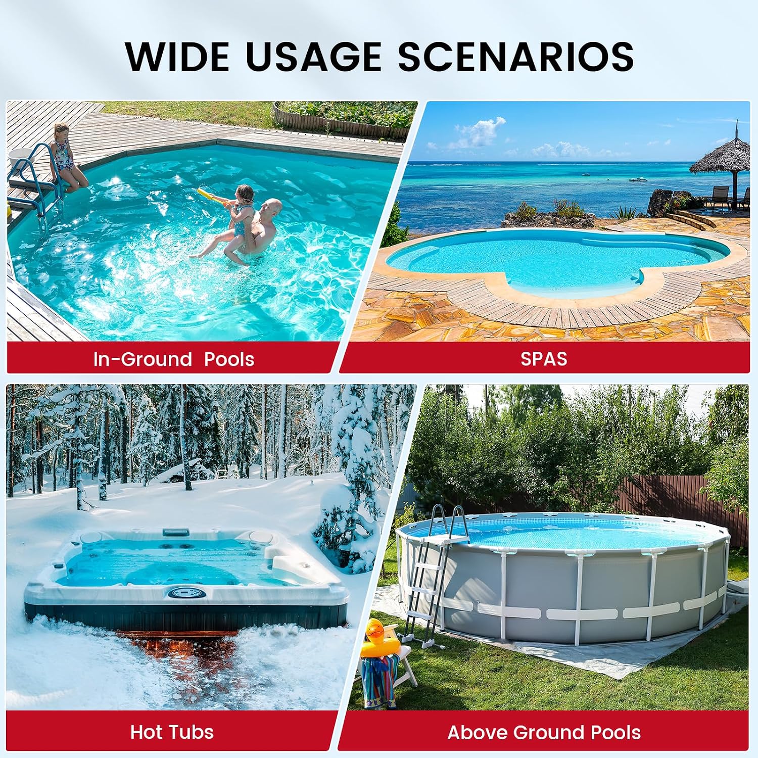 Enhulk Cordless Pool Vacuum with Pool Net, Upgraded 80 Mins Runtime, 18.5 GPM Powerful Suction, 76.8'' Telescopic Pole, 1 Filters, Handheld Pool Cleaner for Above Ground & Inground Pools, PC40