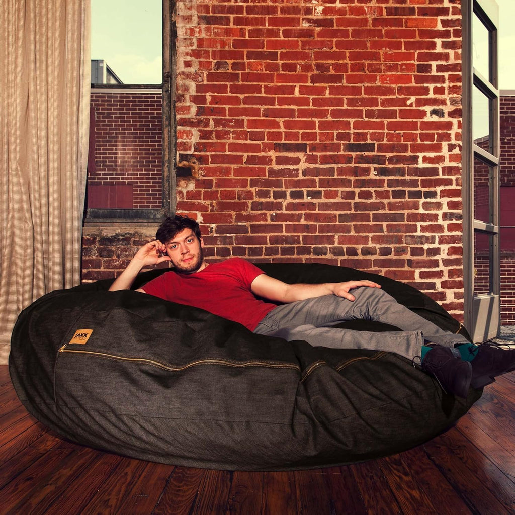 Jaxx Cocoon 6-Foot Bean Bag, Black Denim
