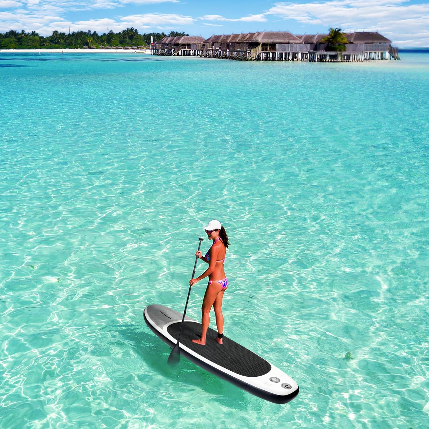 Ei Inflatable Stand Up Paddle Board with Built-in Cooler/Storage, 10'6' Premium Paddleboard with Accessories & Sup Carry Bag, Stand Up Paddle Boards for Youth & Adults