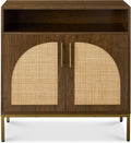 Best Choice Products Rattan Sideboard Buffet Cabinet, Entryway Table, Accent Storage Cabinet, Console Table for Hallway, Living Room, Dining Room - Brown