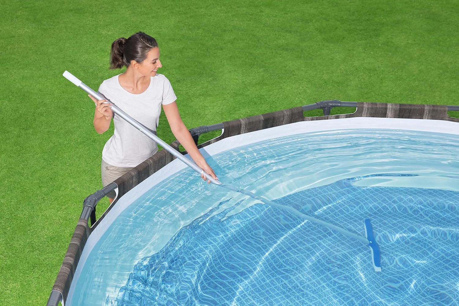 Bestway Flowclear 20' AquaBroom Pool Broom Head | Cleans Pool Walls and Floor