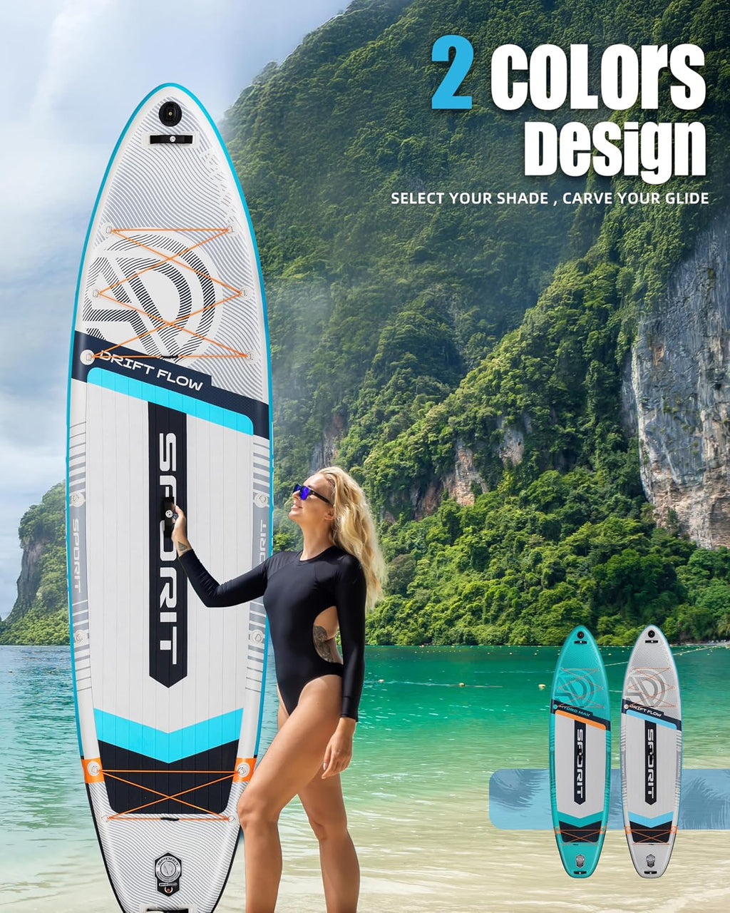 11'6' x 35' Extra Wide Inflatable Paddle Board for Adults, 450 lb Capacity Wide Stable Stand Up Paddle Board, 2–3 Person SUP, Heavy Duty 22 PSI, US Fin, Kayak D Rings, Large Stable Paddleboard
