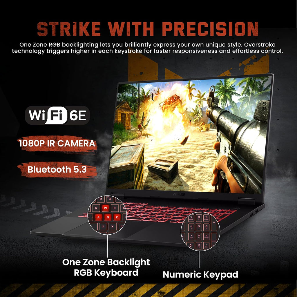 ASUS TUF A18 Gaming Laptop, 18' WUXGA 144Hz Display, AMD Ryzen 7 260, NVIDIA GeForce RTX 5060 8GB GDDR7, 64GB DDR5, 4TB SSD, Backlit Keyboard, FHD IR Camera, Win 11 Pro, Gray, 1TB Docking Station Set