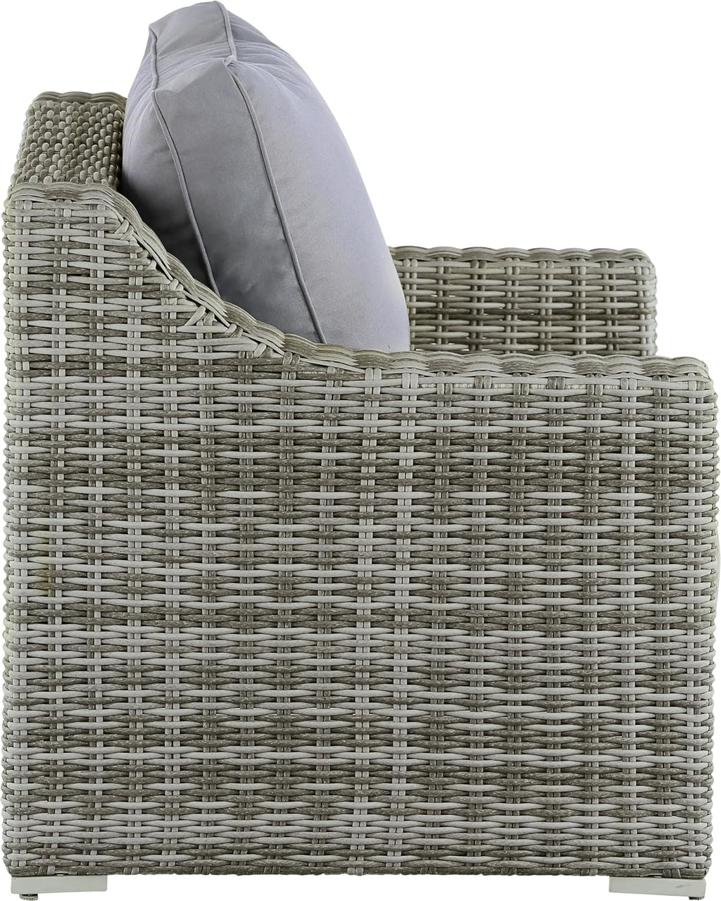 Elle Decor Vallauris Patio Outdoor Furniture Collection, Premium All Weather Wicker, Arm Chair, Gray