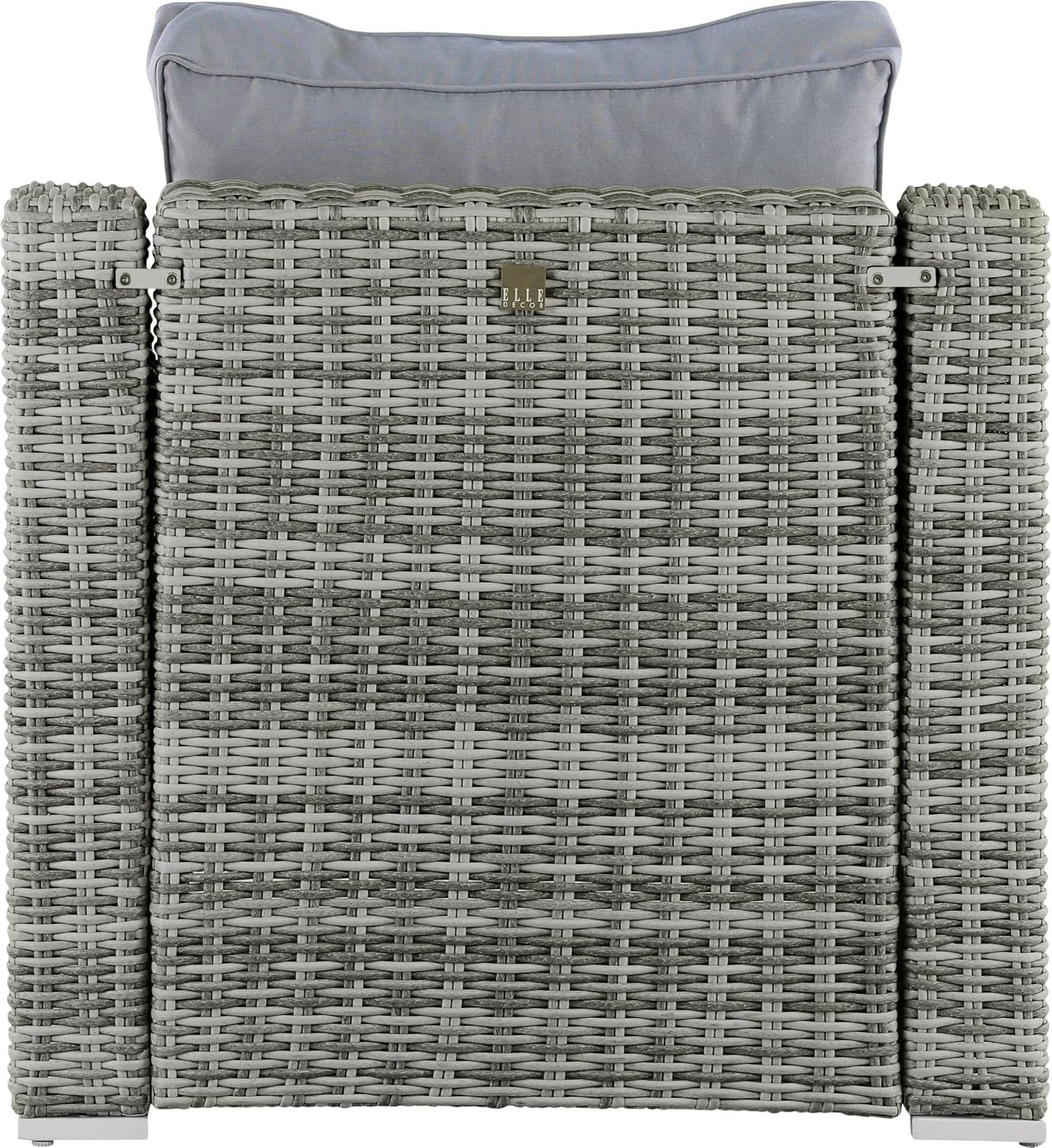 Elle Decor Vallauris Patio Outdoor Furniture Collection, Premium All Weather Wicker, Arm Chair, Gray