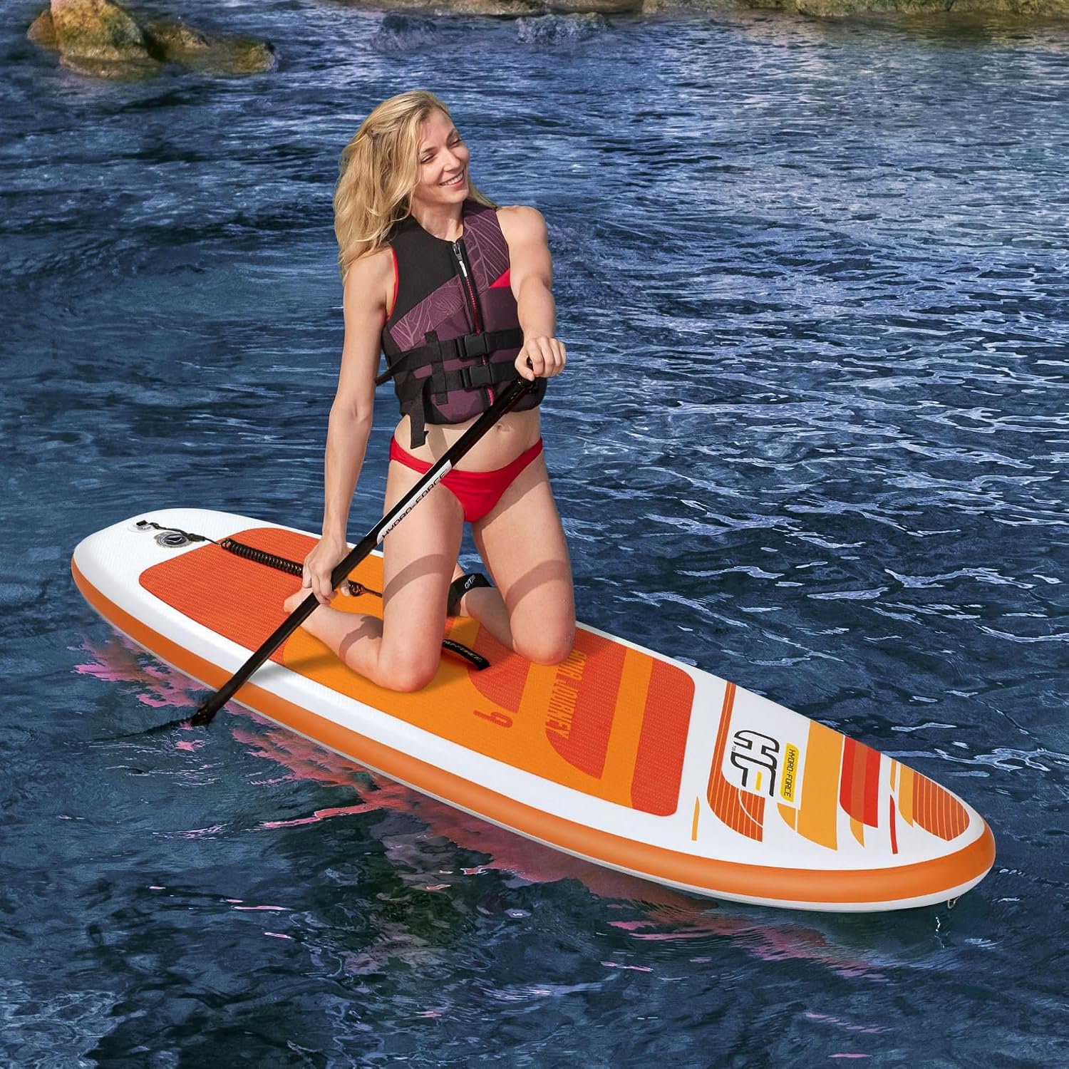 Bestway Hydro-Force SUP, Inflatable Stand Up Paddle Board, Complete Set, Multiple Styles, Sizes, 9FT, 10FT, 10'2FT