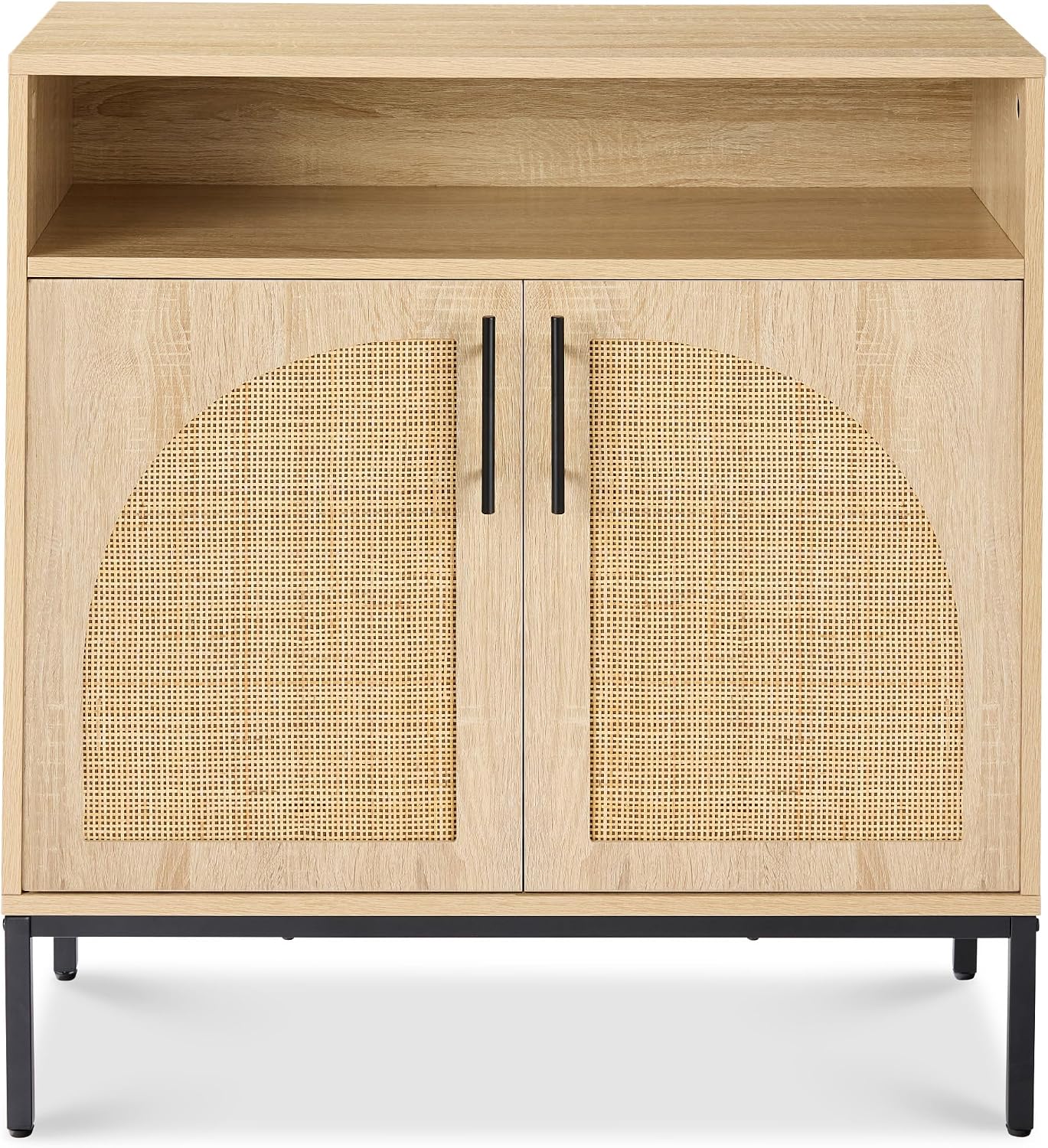 Best Choice Products Rattan Sideboard Buffet Cabinet, Entryway Table, Accent Storage Cabinet, Console Table for Hallway, Living Room, Dining Room - Natural