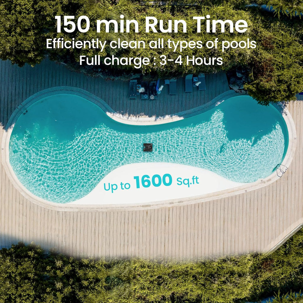 Aiper Scuba S1 2024 Cordless Pool Vacuum, Wall & Waterline Cleaning, 4 Pool Cleaning Modes, Smart Navigation with High-Precision Sensors, for All Inground & Above Ground Pools