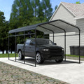 Xilingol Metal Carport, Heavy Duty Carport Canopy with Galvanized Steel Frame and Roof, Outdoor Storage Shed, Car Tent Garage Shelter for Pickup, Truck, Boat and Tractor (10x15 FT Black)