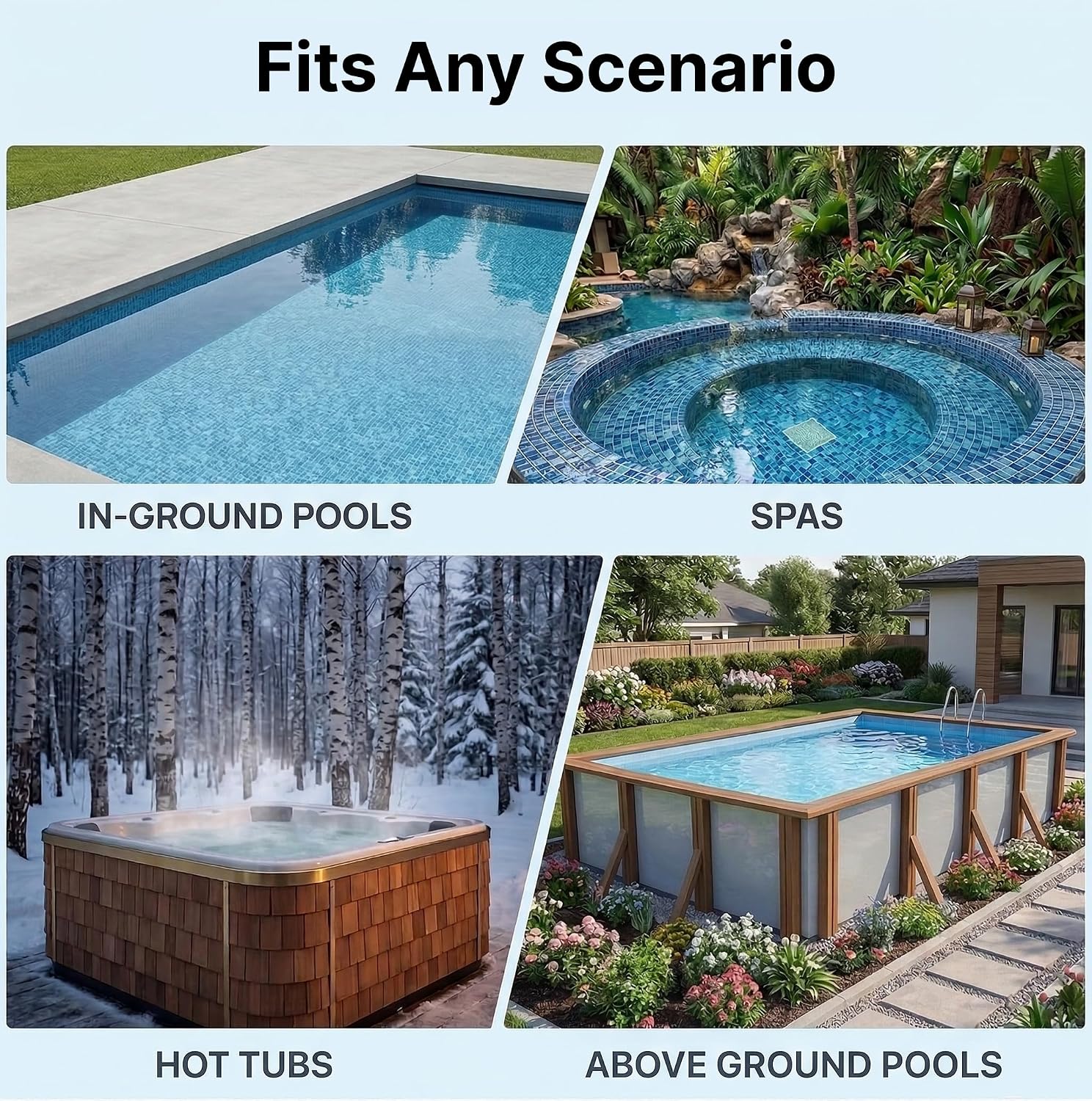 Consciot Pool Vacuum for Above Ground Pool & Inground Pool, Rechargeable Handheld Cleaner with Telescopic Pole,18.5 GPM Suction, 13.4' Head, 60-Min Runtime, for Spa & Hot Tub