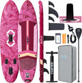 ZLX 11'6'x35' Ultra Wide Inflatable Stand Up Paddle Board | Stable Non-Slip Deck Pad, Unique Fin System, Premium SUP Accessories & Backpack - Upgraded Pump for Adults, All Skill Levels
