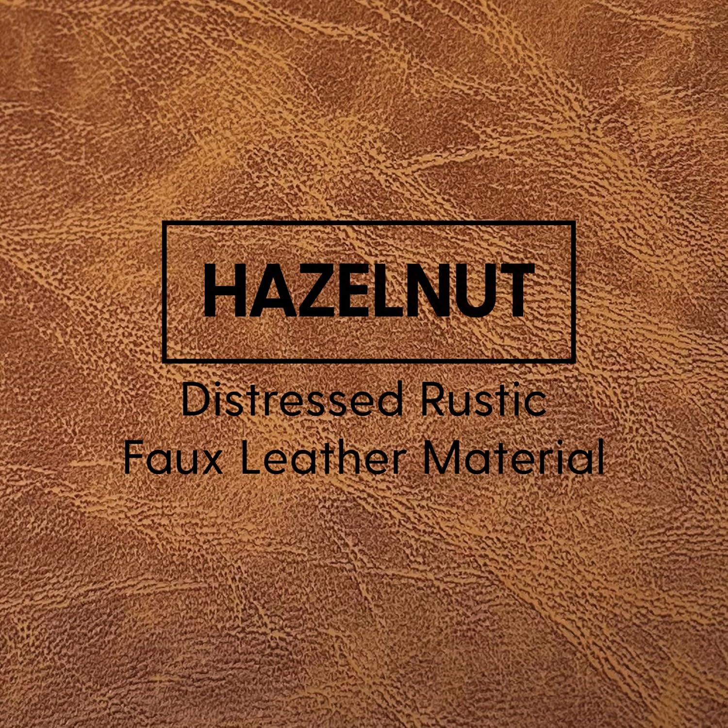 Factory Direct Partners 35' Rustic Western Bean Bag Chair Distressed Faux Leather, Low to Ground for Reading, Playing Video Games and Relaxing Flex Seating for Home and School - Hazelnut, 10478-322