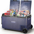 BODEGA COOLER Car Refrigerator Dual Zone,79QT Portable Freezer -4°F to 68°F, 12V Electric Cooler with Wheels & Handle, Ultra-Quiet ≤31dB, Fast Cooling for Camping, RV, Van Life & Road Trips