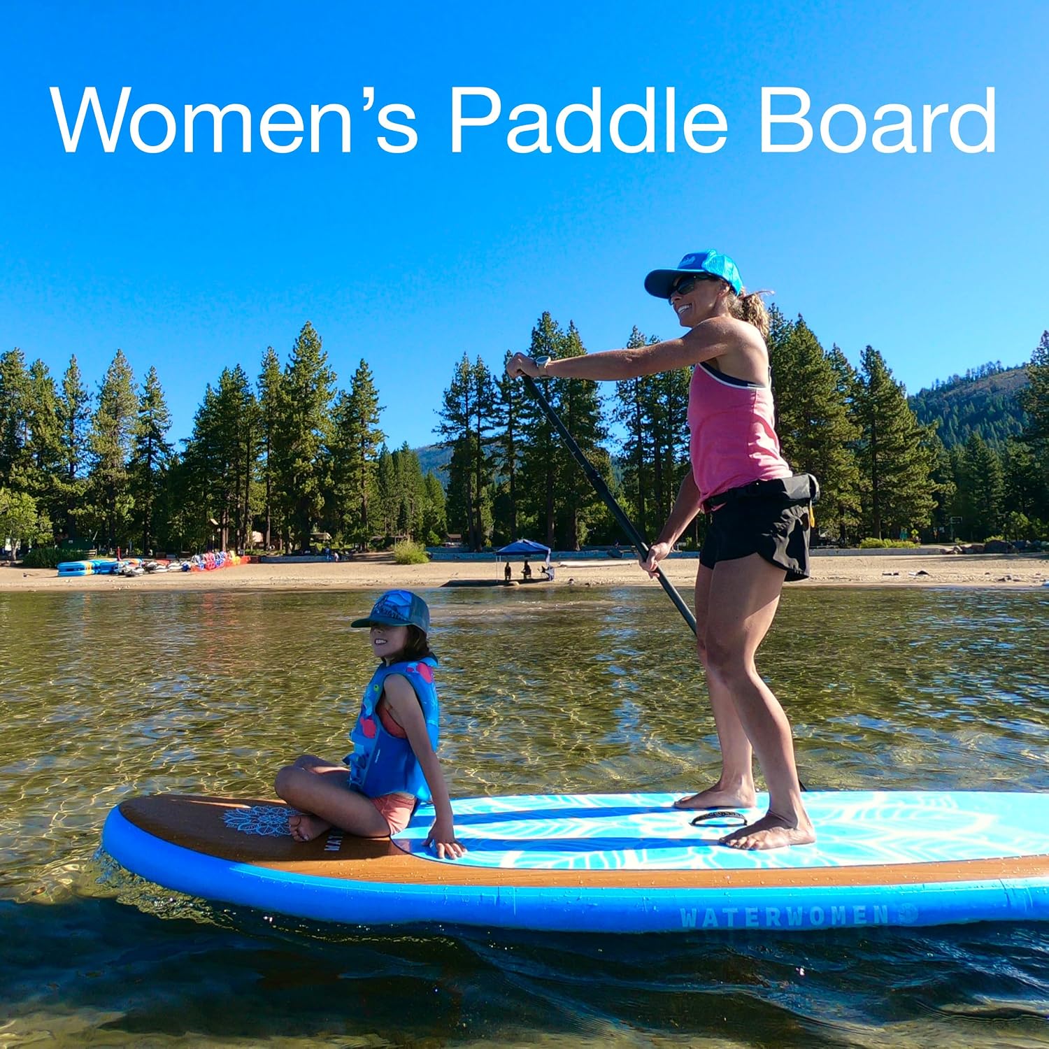 Women's Paddle Board 10'6 Inflatable Stand UP Paddle Board & Accessory Package Including Adjustable SUP Paddle, Stylish Backpack, Ankle Leash & Pump. Super Stable, Great for All Skill Levels