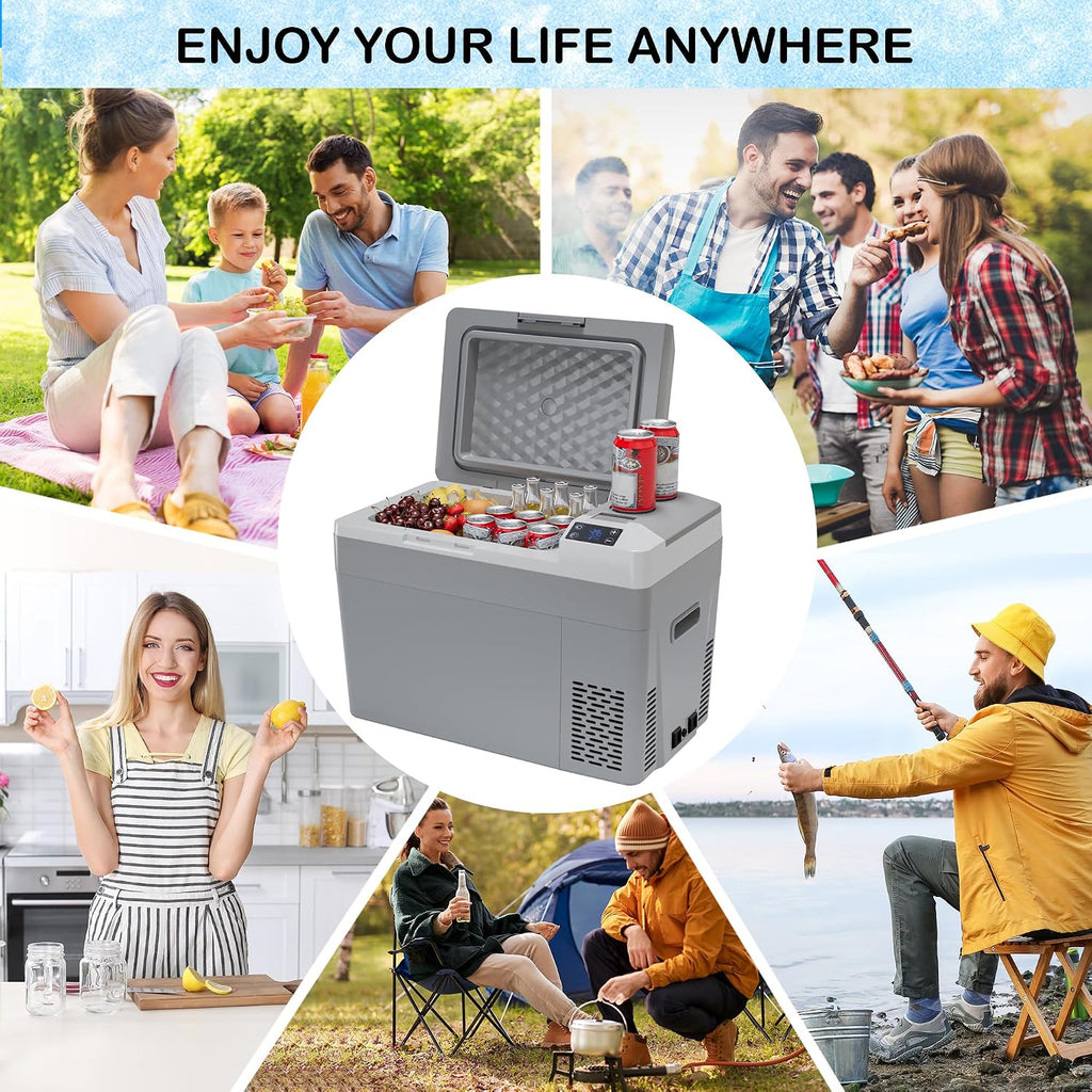 GAOMON POU_0A58TR0L Car Refrigerator, Grey