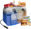 26Q Portable Electric Car Cooler Bag with Active Cooling, Dual Zones, and 38dB Silent - 3 Layer Insulated Temperature Buffer for Road Travel, Camping, Gift