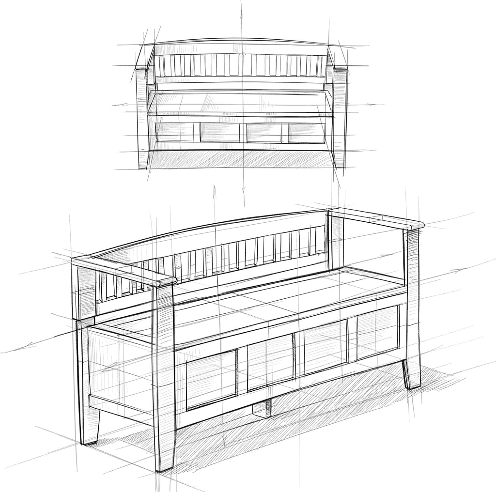 SIMPLIHOME Brooklyn Entryway Storage Bench - 48 inch Wide Solid Wood Hallway Bench in White, Contemporary Mudroom Bench for Entry or Foyer with Lift-Up Lid and Spacious Hidden Storage