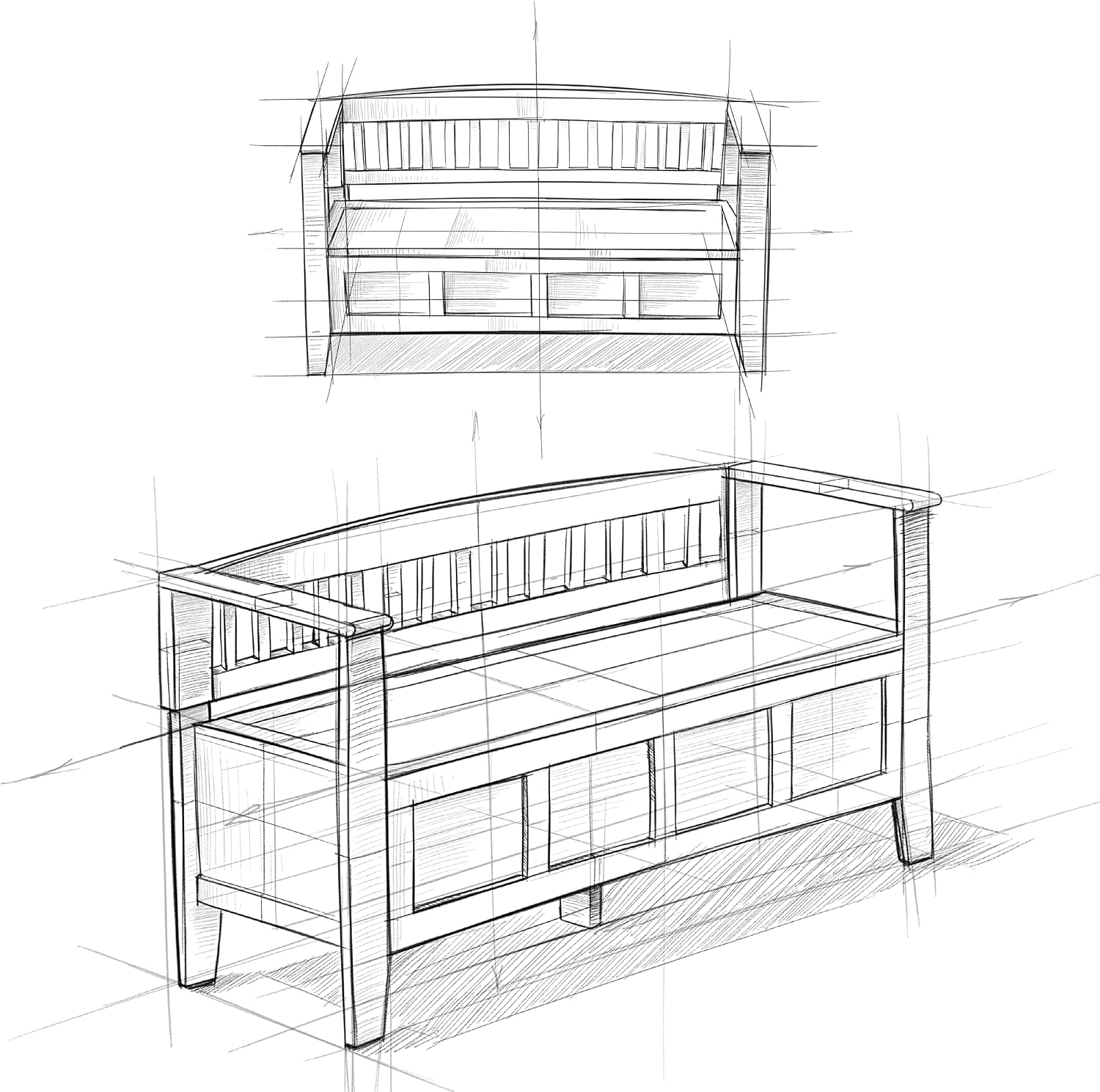 SIMPLIHOME Brooklyn Entryway Storage Bench - 48 inch Wide Solid Wood Hallway Bench in White, Contemporary Mudroom Bench for Entry or Foyer with Lift-Up Lid and Spacious Hidden Storage