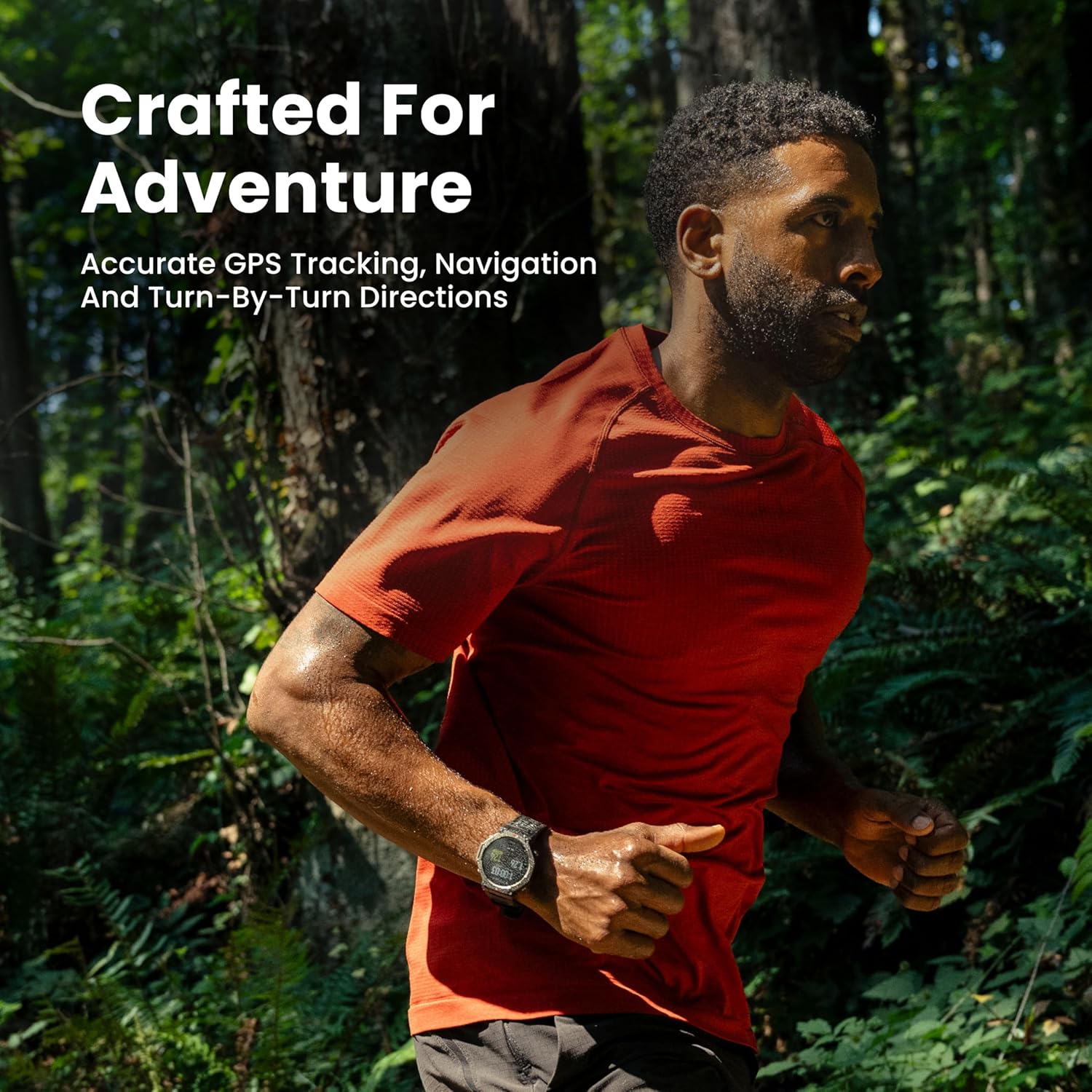 Amazfit T-Rex 3 Rugged Military Smart Watch 48mm, GPS (with Privacy), Offline Maps, Long Battery Life,328 Feet Water-Resistant, 170 Fitness/Sport Modes, AI, Voice Control, for Android or iPhone, Gray