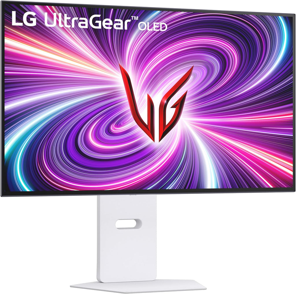 LG ‎32GS95UV 32-inch Ultragear OLED Gaming Monitor 4K UHD 1440p 240Hz 0.03ms DisplayHDR True Black 400 AMD FreeSync Premium Pro NVIDIA G-Sync HDMI 2.1 DisplayPort Tilt/Height/Swivel Stand White