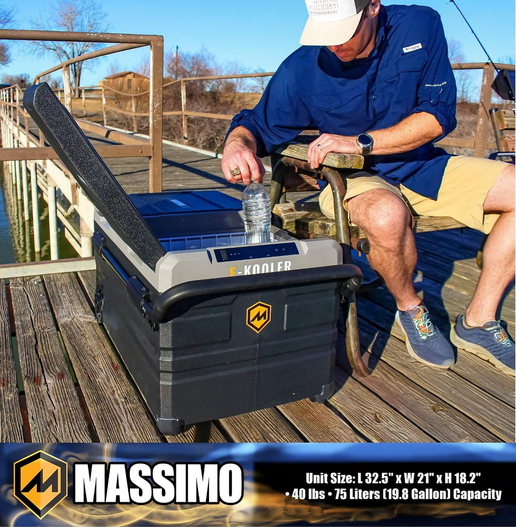 Massimo, TWW75 Electric Kooler Portable Dual-Zone Electric Cooler, 75L (Battery Not Included) PN Y300075711
