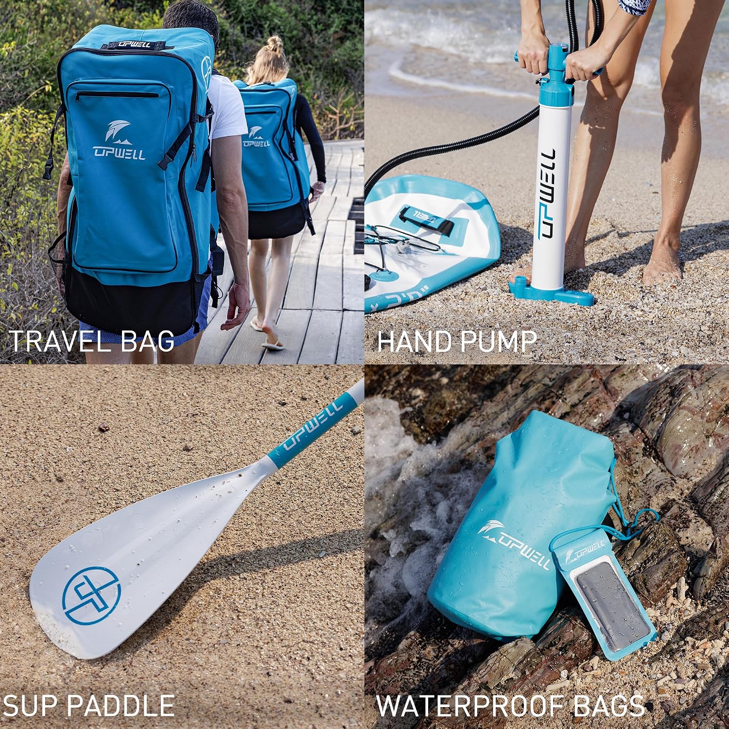 UPWELL 11'2'/11'6'Stand Up Paddle Board for Youth & Adults, Inflatable Paddle Board with Stable Design, Premium SUP Accessories, Backpack, Paddle, Leash, Pump, Fins