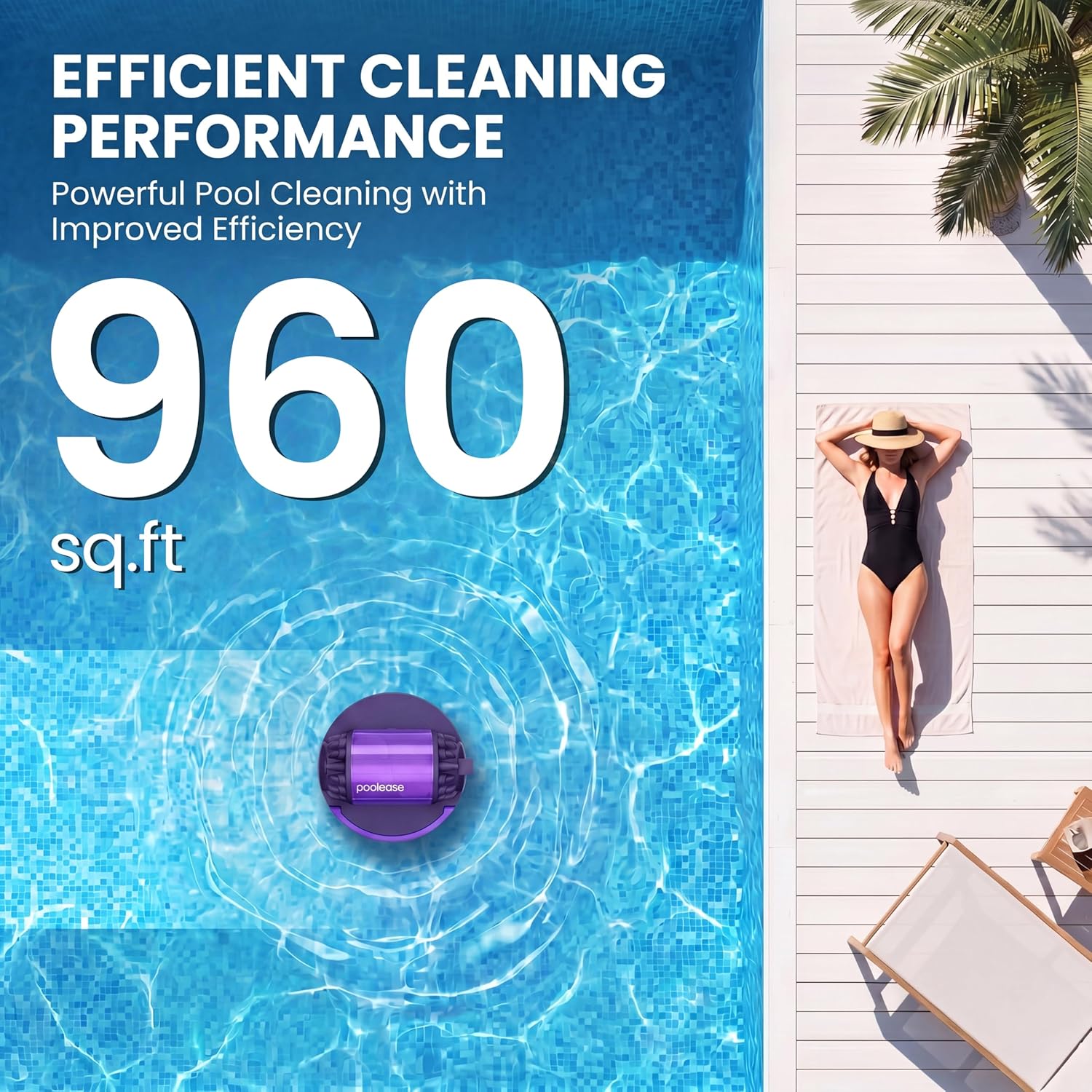 X1 Robotic Pool Vacuum for Above Ground Pool, Automatic Cordless Pool Cleaner with 45W Dual-Motor, Ideal for Above-Ground Flat Pool, 2L Debris Capacity