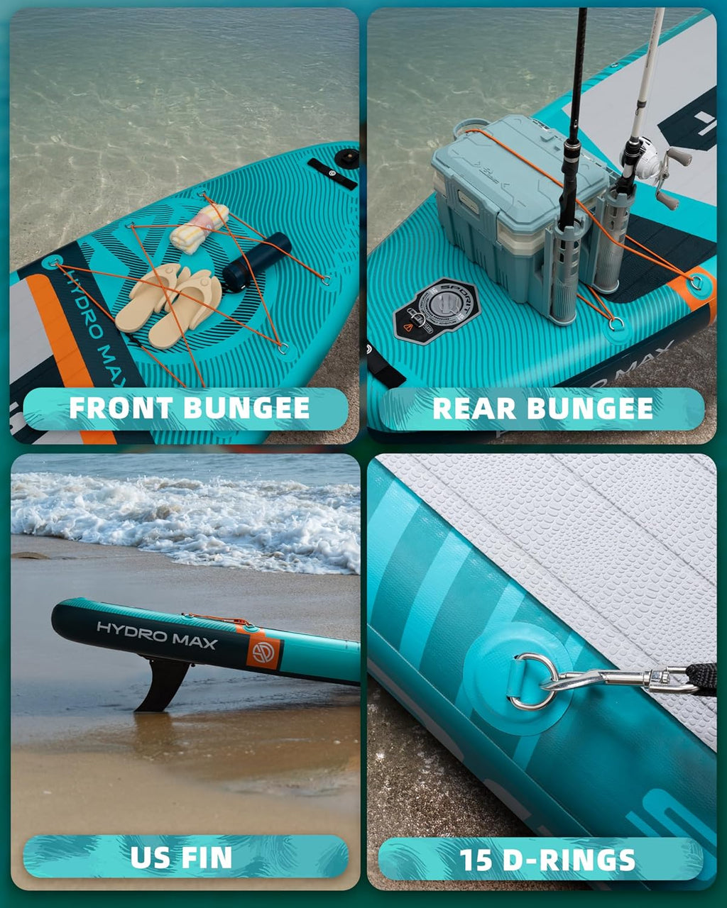 11'6' x 35' Extra Wide Inflatable Paddle Board for Adults, 450 lb Capacity Wide Stable Stand Up Paddle Board, 2–3 Person SUP, Heavy Duty 22 PSI, US Fin, Kayak D Rings, Large Stable Paddleboard