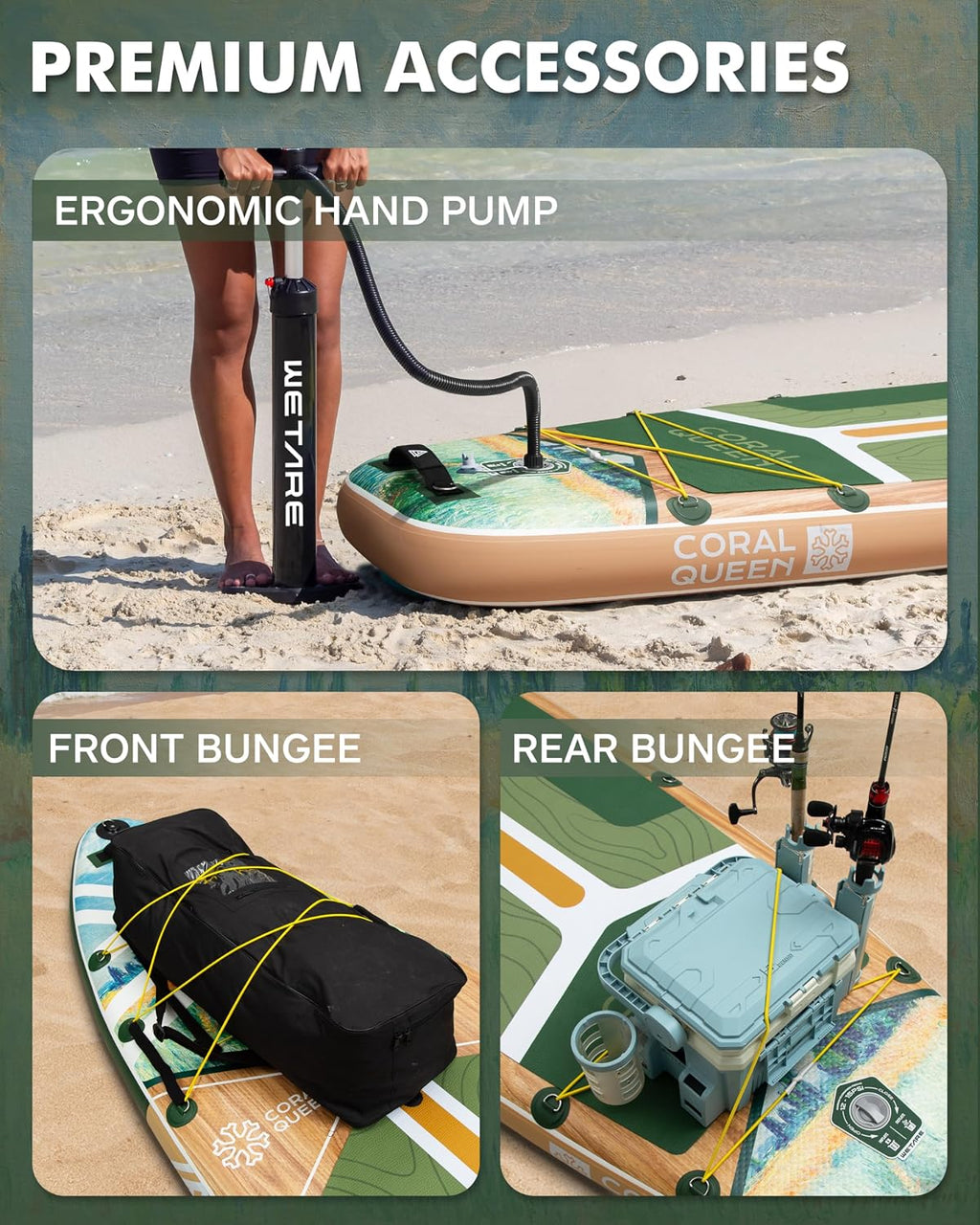 11'6'x35' Inflatable Paddle Board, 450lbs Extra Wide Stand Up Sup Board for Adults, Blow Up Paddleboard Kayak Non-Slip Stable Deck Boat for Yoga Fishing Surf