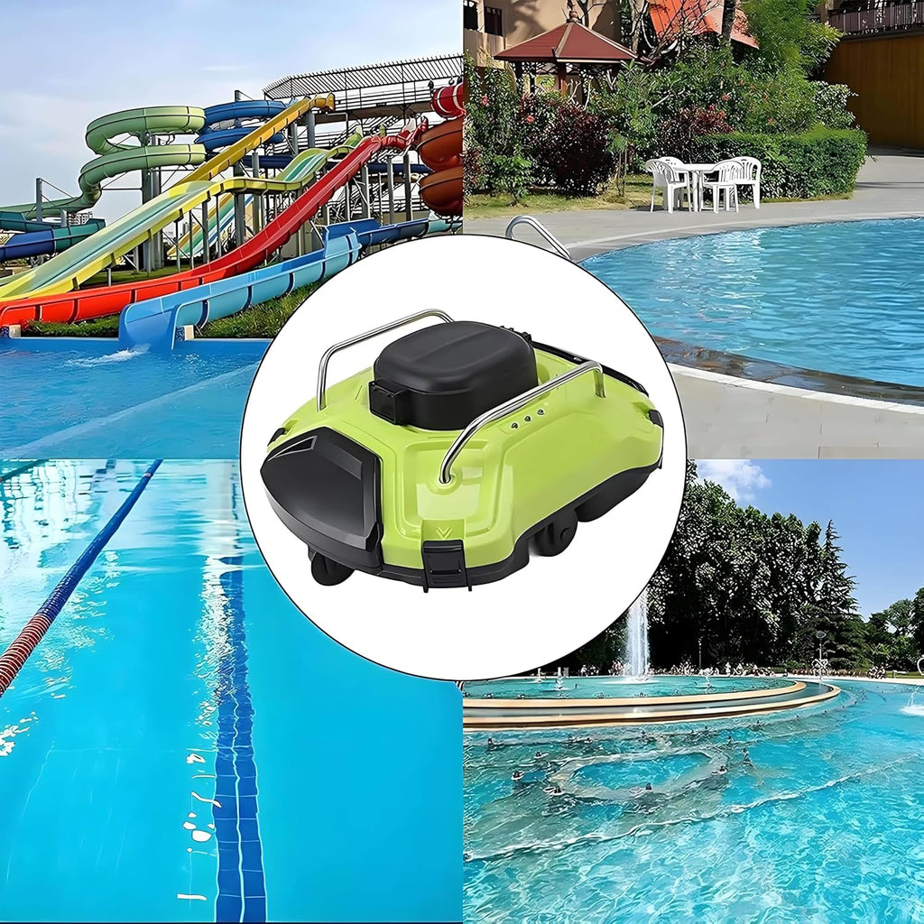Automatic Pool Cleaning Robot, Automatic Pool Robot Cleaner Filter, Cordless Pool Cleaner Automatic, with Scraper, 30W, 11.1 V, for Efficient Swimming Pool Maintenance