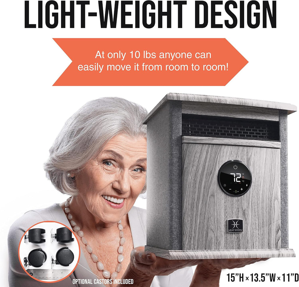Heat Storm HS-1500-ILODG Cabinet Heater, 15' H x 13.5' W x 11' D, Gray